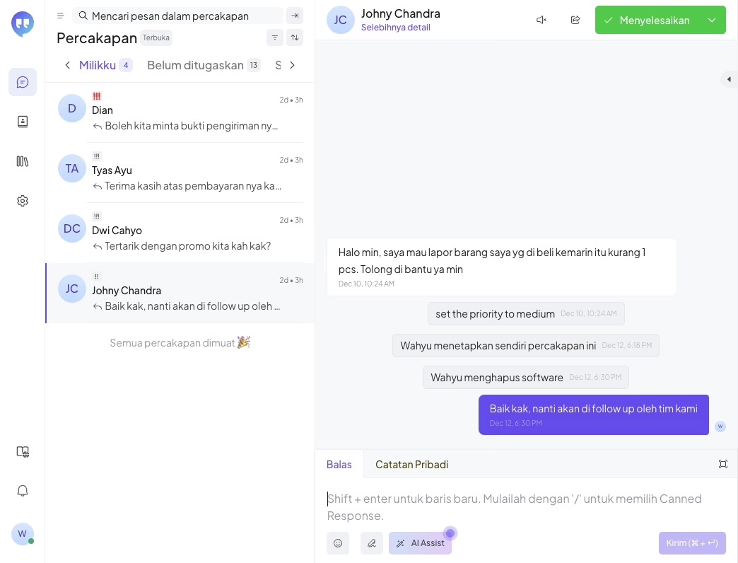 WhatsApp Interface